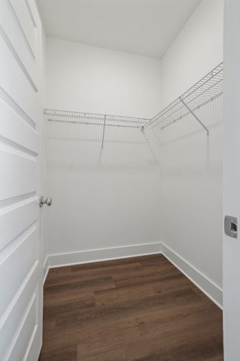 Spacious walk-in closets